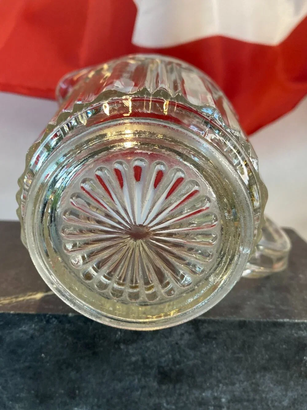 Vintage 1930's Anchor Hocking Colonial Glass Large Creamer/Small Juice Pitcher